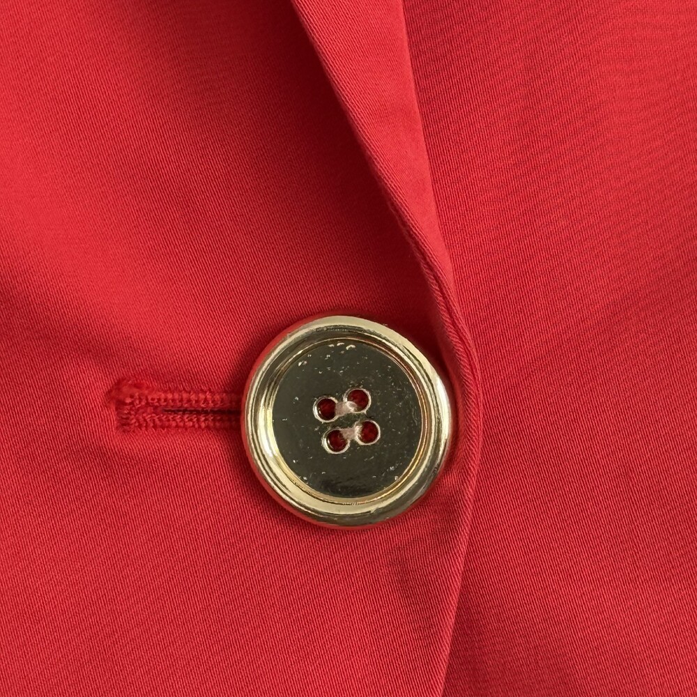 Y2K Bebe High Risk Red Blazer Single Button Office Siren Power Dressing Business - Picture 6 of 8
